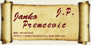 Janko Premčević vizit kartica